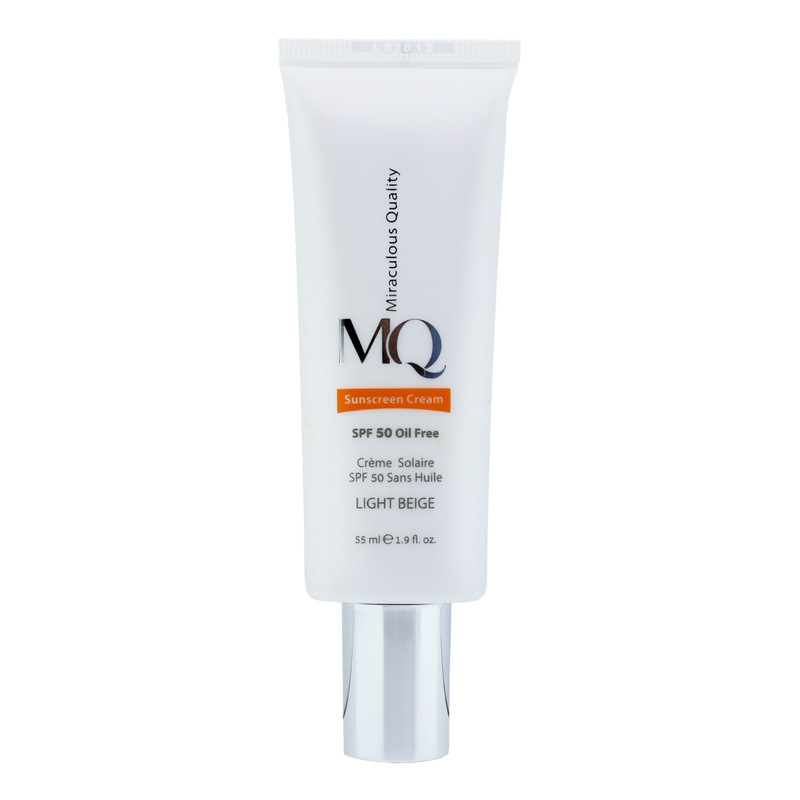 کرم ضد آفتاب فاقد چربی بژ روشن SPF50 ام کیو 55 میلی لیتر