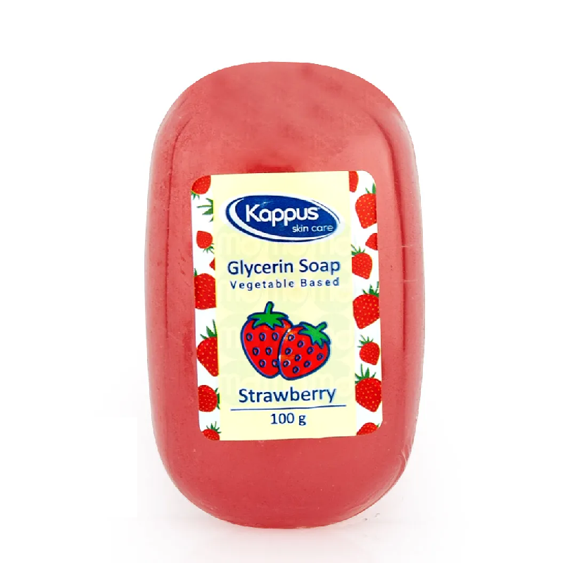 صابون گلیسیرین شفاف با رایحه توت فرنگی کاپوس 100 گرم