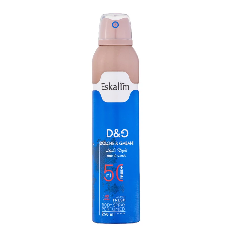 اسپری خوشبو کننده بدن زنانه مدل D&g Light Night اسکالیم 250 میلی لیتر 