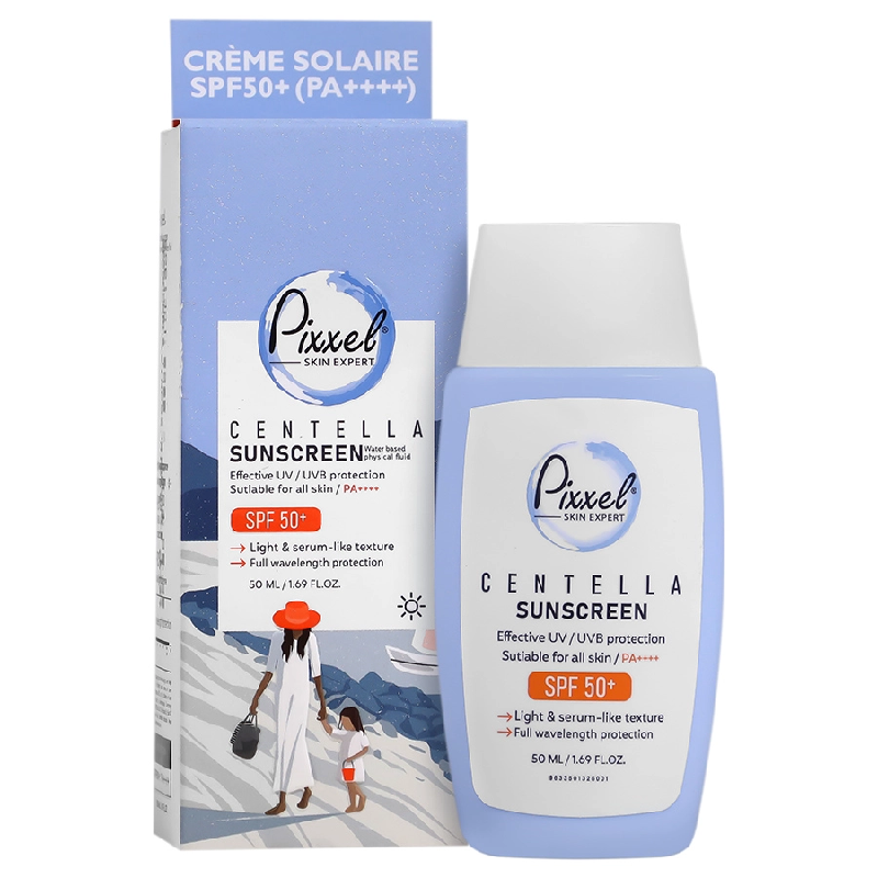 کرم ضد آفتاب بدون رنگ سنتلا SPF50 پیکسل 