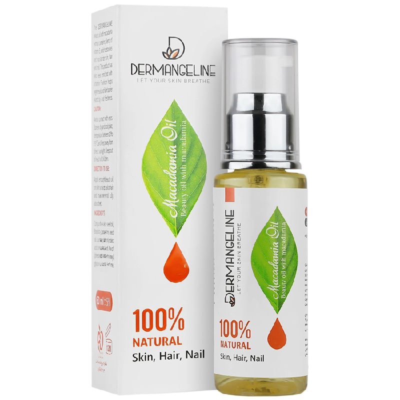 روغن ماکادمیا تقویت کننده پوست و ناخن درم انجلین 50 میلی لیتر