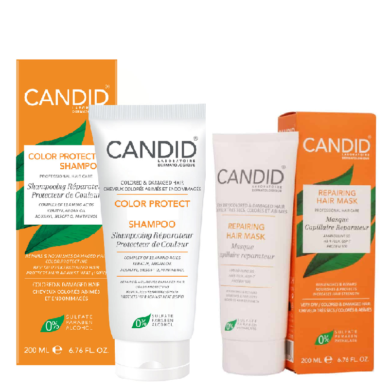 پک 30% تخفیف شامپو موی رنگ شده + ترمیم کننده مو