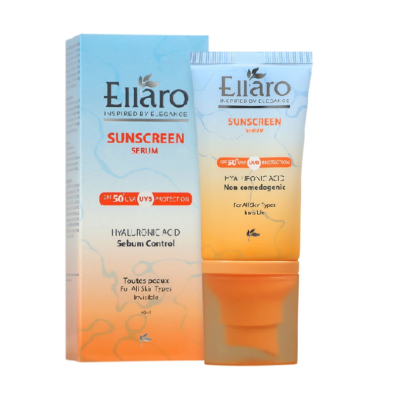 سرم ضد آفتاب SPF50 بی رنگ الارو 40 میلی لیتر
