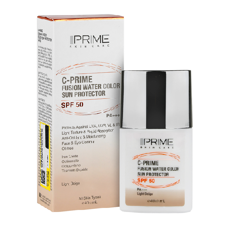 فلوئید ضد آفتاب ویتامین سی بژ روشن SPF50 پرایم 40 میلی لیتر