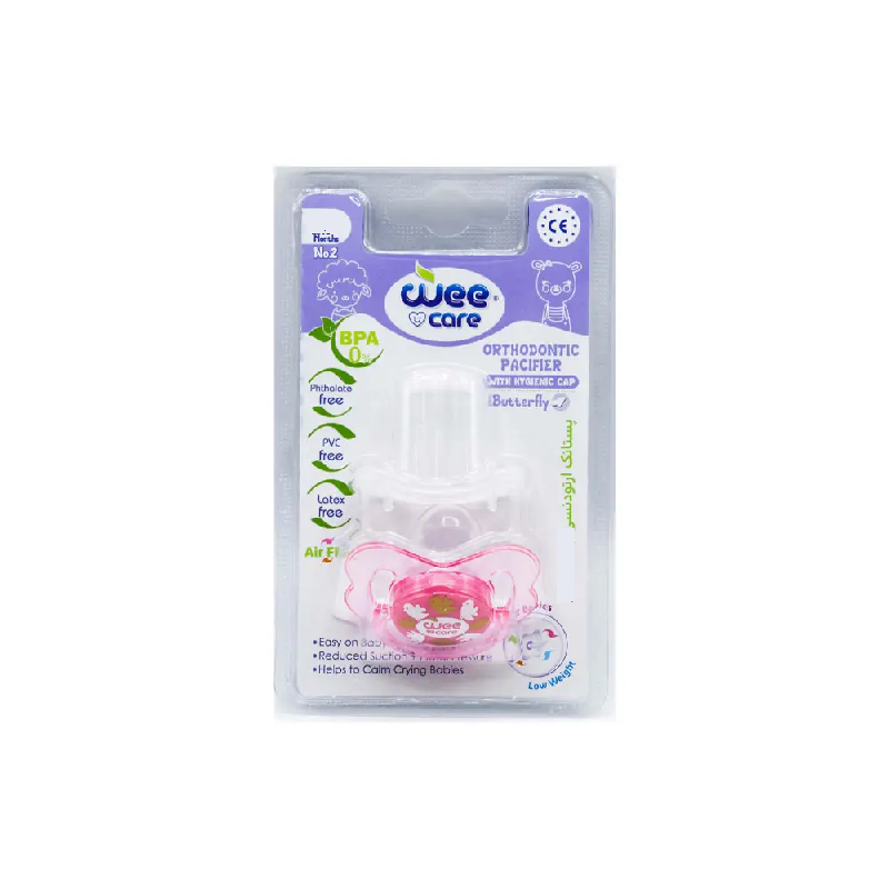 پستانک ارتودنسی صورتی مدل P127 از 0 تا 6 ماهگی وی کر