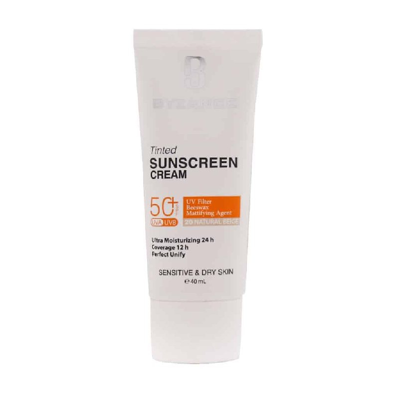 کرم ضد آفتاب رنگی SPF50 پوست خشک برنز بیزانس 40 میلی لیتر