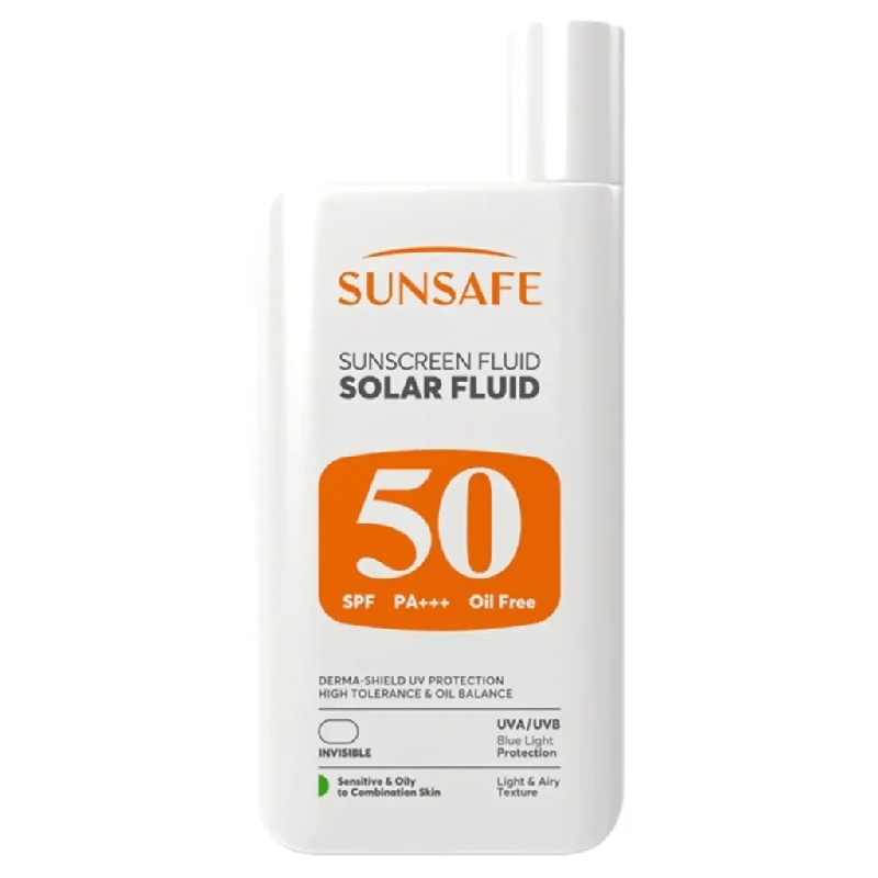 ضد آفتاب سولار فلوئید SPF50 سان سیف 55 میلی لیتر