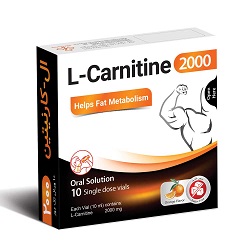 ویال خوراکی ال کارنیتین 2000 پی بی جی فارما 10 عدد
