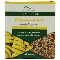 موسیلیوم پودر خوراکی با طعم موز ایران داروک ۷ عدد