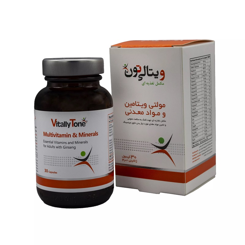 کپسول ژلاتینی مولتی ویتامین و مینرال ویتالی تون 30 عدد