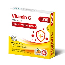 ویال محلول خوراکی ویتامین ث 1000 میلی گرم پی بی جی فارما 10 عدد