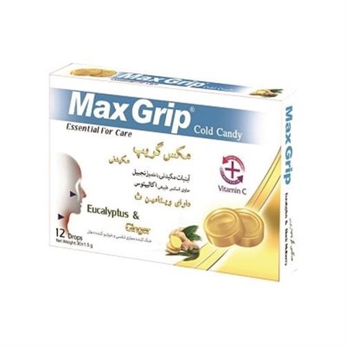 آبنبات مکیدنی با طعم زنجبیل مکس گریپ 12 عدد