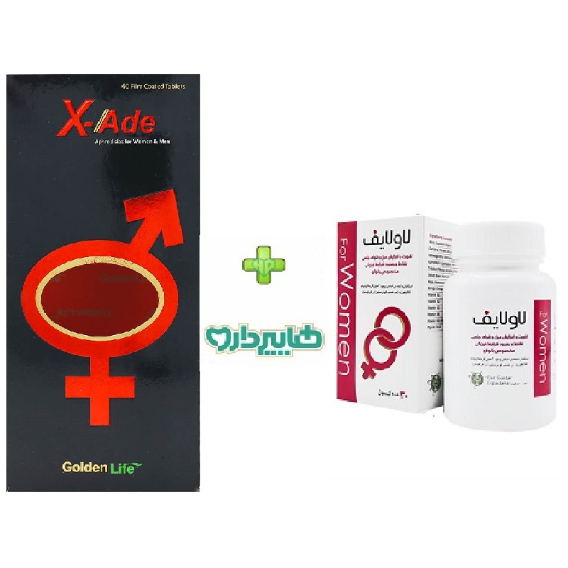 پک ویژه قرص تقویت قوای جنسی ایکس اید گلدن لایف 60 عدد+کپسول لاولایف اکسیر گستر اسپادانا 30 عدد