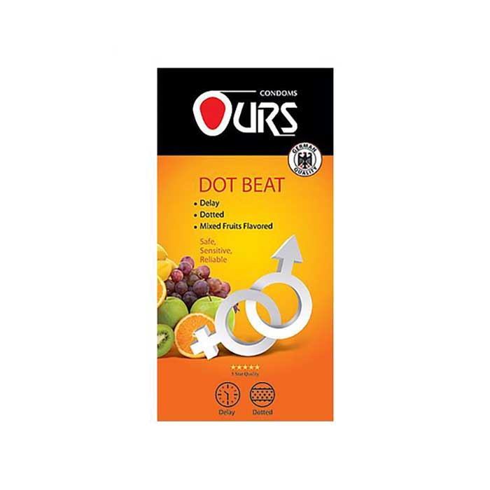 کاندوم خاردار میوه ای Dot Beat اورس 12 عدد