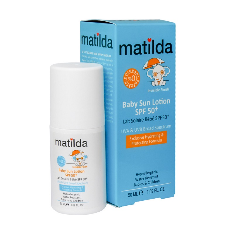 لوسیون رولی ضد آفتاب کودک +SPF50 ماتیلدا 50 میلی لیتر