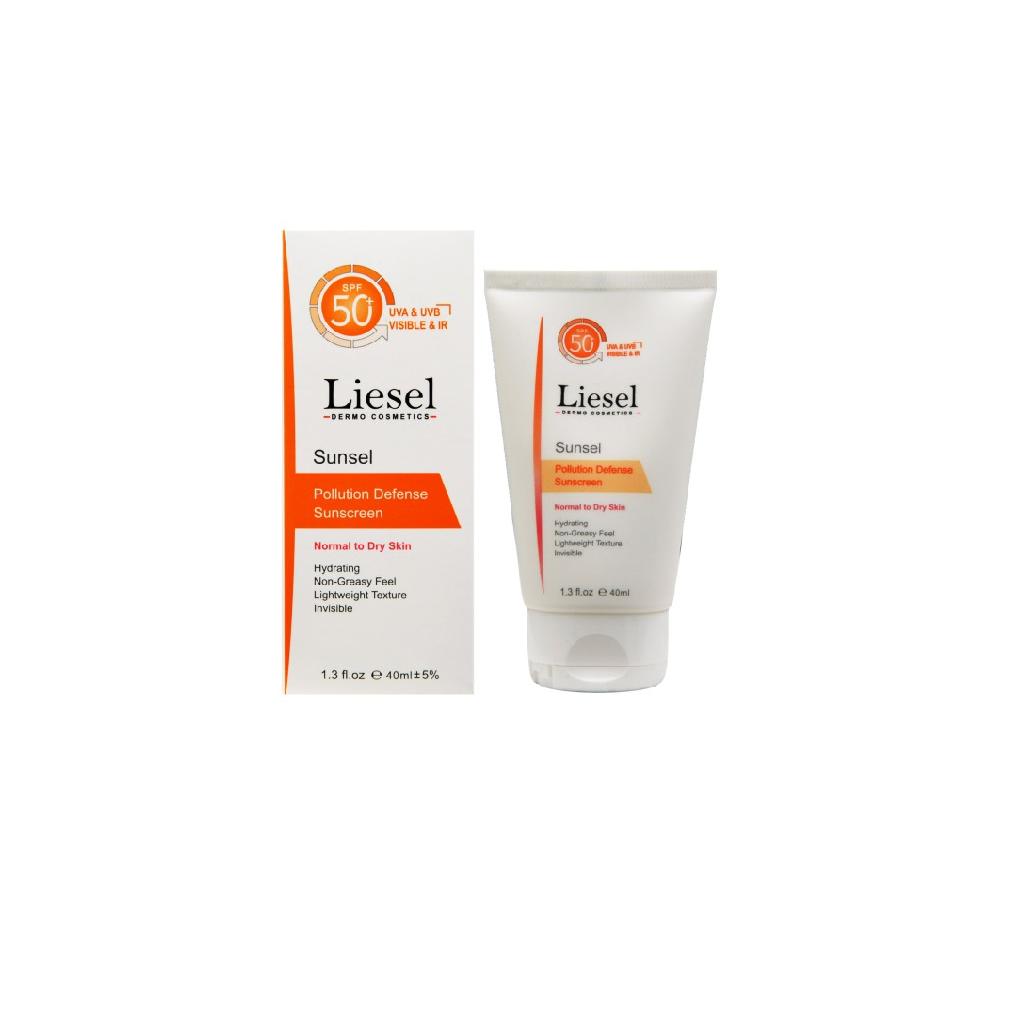 کرم ضد آفتاب SPF 50 لایسل مدل Sunsel مناسب پوست چرب و مستعد آکنه حجم 40 میلی لیتر