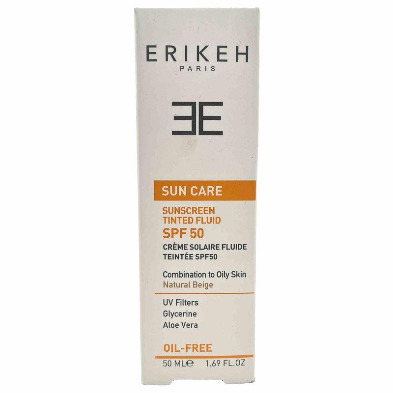 فلوئید ضد آفتاب بژ طبیعی فاقد چربی SPF50 اریکه 50 میلی لیتر
