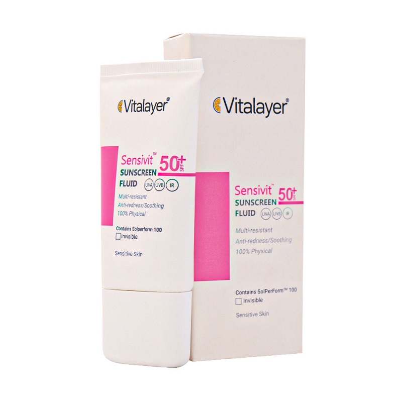 فلوئید ضد آفتاب SPF50 پوست حساس ویتالیر 50 میلی لیتر