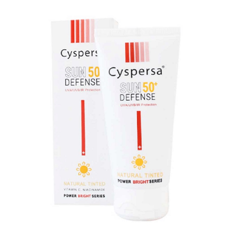 کرم ضد آفتاب رنگی (طبیعی) روشن کننده +spf50 سیسپرسا 50 میلی لیتر