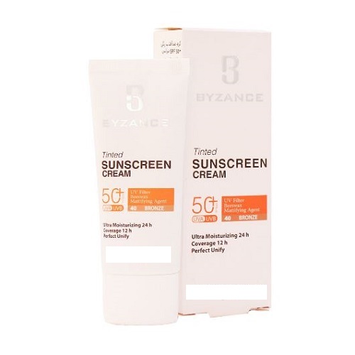 کرم ضد آفتاب رنگی SPF50 پوست چرب و مختلط برنز بیزانس 40 میلی لیتر