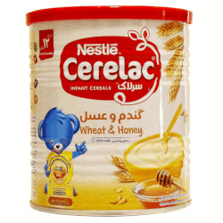 سرلاک گندم و عسل به همراه شیر نستله
