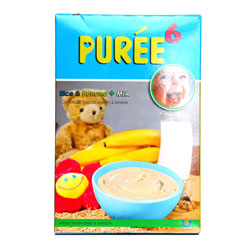 غذای کودک برنجین موزی + شیر پوره 6