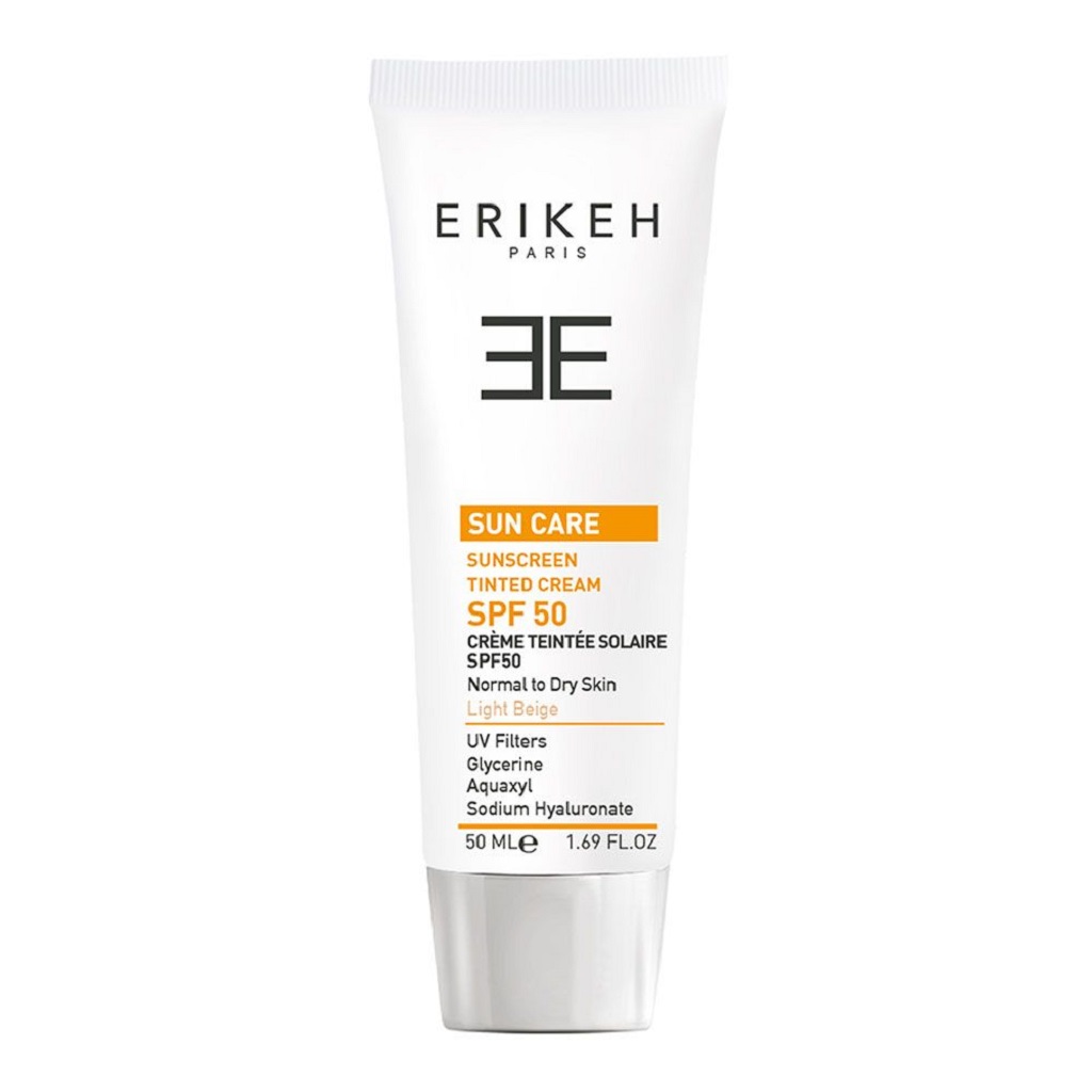 کرم ضد آفتاب SPF50 اریکه مناسب پوست‌ های خشک و نرمال بژ روشن 50 میلی لیتر