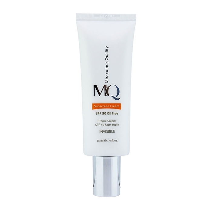 کرم ضد آفتاب فاقد چربی SPF50 بی رنگ ام کیو 55 میلی لیتر