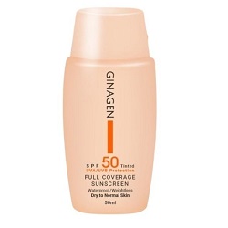 کرم ضد آفتاب رنگی پوست خشک SPF50 رنگ طبیعی ژیناژن 50 میلی لیتر