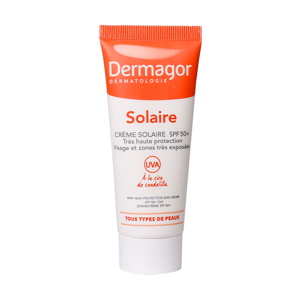 کرم ضد آفتاب بی رنگ SPF50 درماگور 40 میلی لیتر