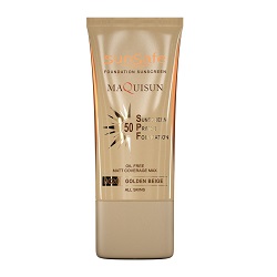 ضد آفتاب کرم ‌پودری بژ طلایی مکی‌ سان SPF50 سان سیف
