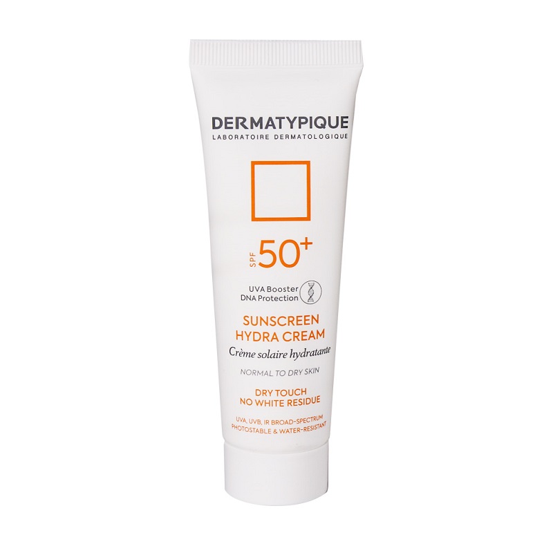 ضد آفتاب بی رنگ هیدرا مناسب پوست خشک +SPF50 درماتیپیک 50 میلی لیتر