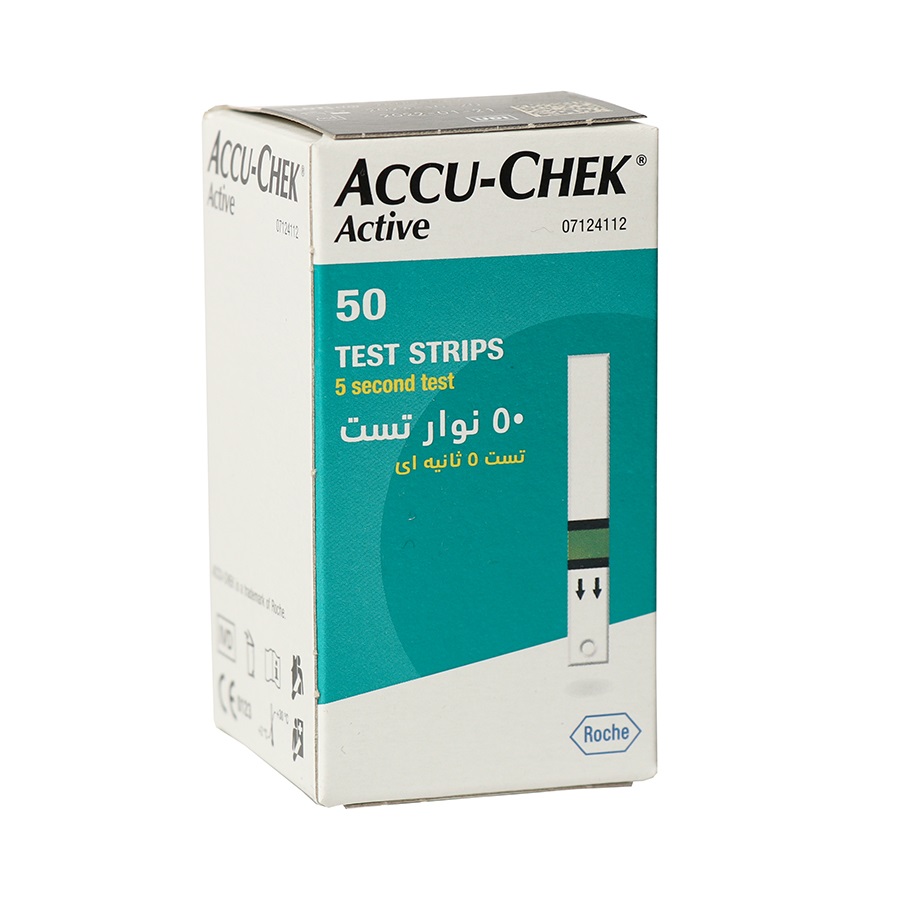 نوار تست قند خون مدل اکتیو اکیوچک 50 عدد
