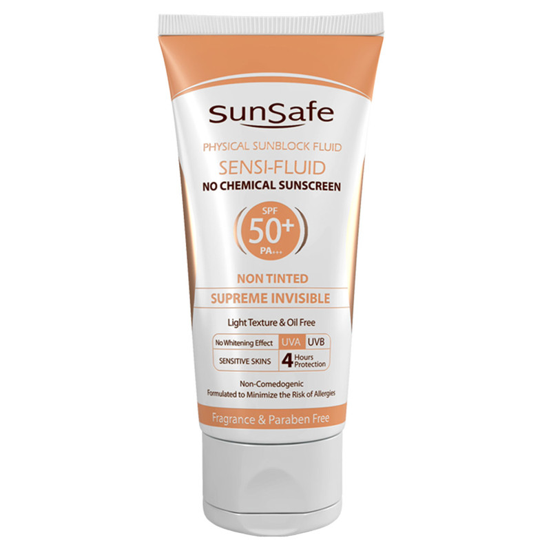 ضد آفتاب فاقد چربی فلوئید آکنئیک +SPF50 سان سیف 50 گرم