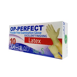 دستکش وینیل لاتکس سایز کوچک اپی پرفکت 10 عددی