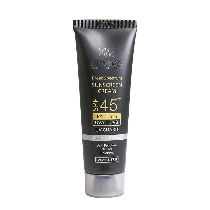 کرم ضد آفتاب +SPF45 مخصوص آقایان سینره 50 میلی لیتر