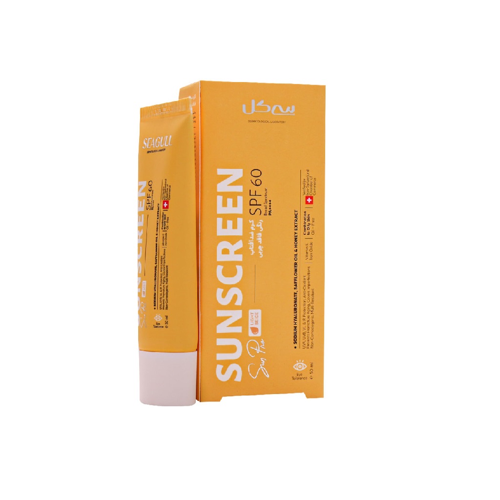 کرم ضد آفتاب SPF60 فاقد چربی برنزه سی گل 50 میلی لیتر