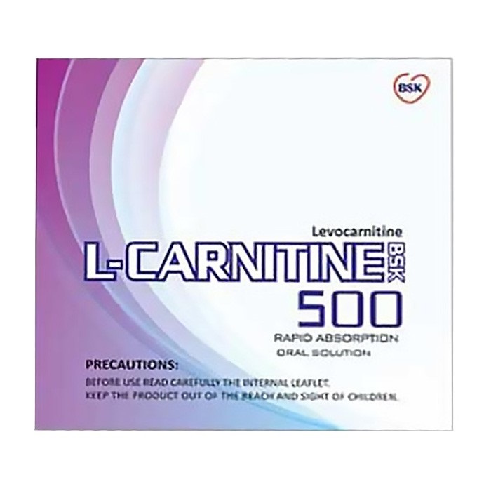 ویال ال کارنیتین 500 میلی گرم بی اس کی 10 عدد