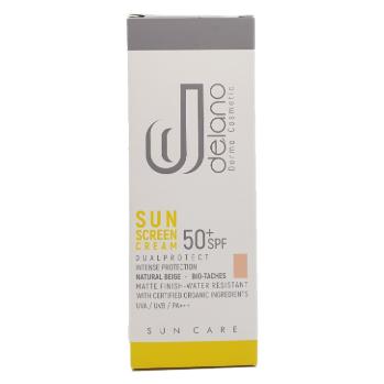 کرم ضد آفتاب رنگی بژ طبیعی SPF50 بایوتک دلانو 50 میلی لیتر
