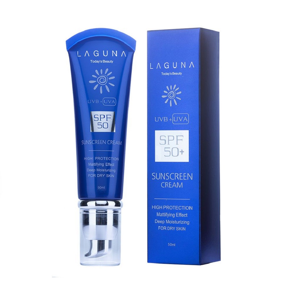 کرم ضد آفتاب بی رنگ پوست خشک SPF50 لاگونا 50 میلی لیتر