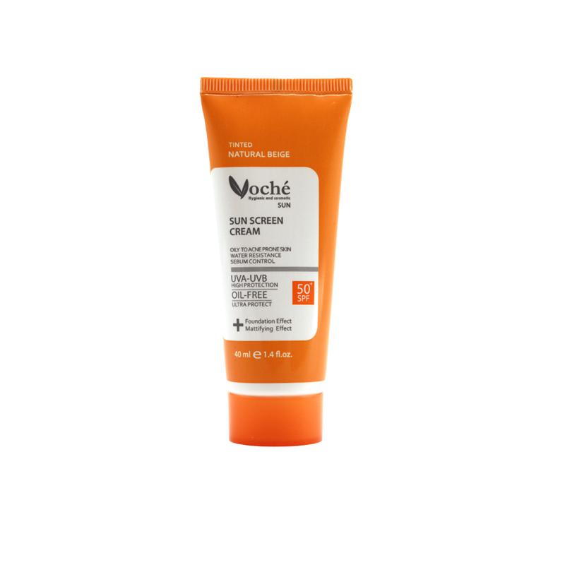 کرم ضد آفتاب پوست چرب بژ طبیعی SPF50 وچه 40 میلی لیتر
