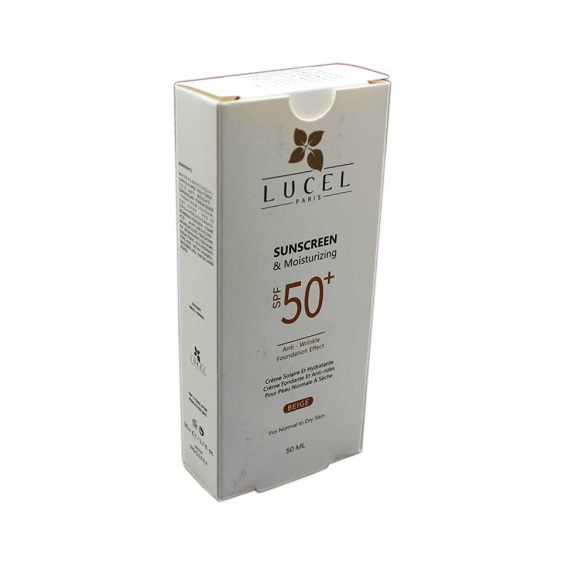 کرم ضد آفتاب رنگی مناسب پوست خشک و معمولی بژ SPF50 لوسل 50 میلی لیتر