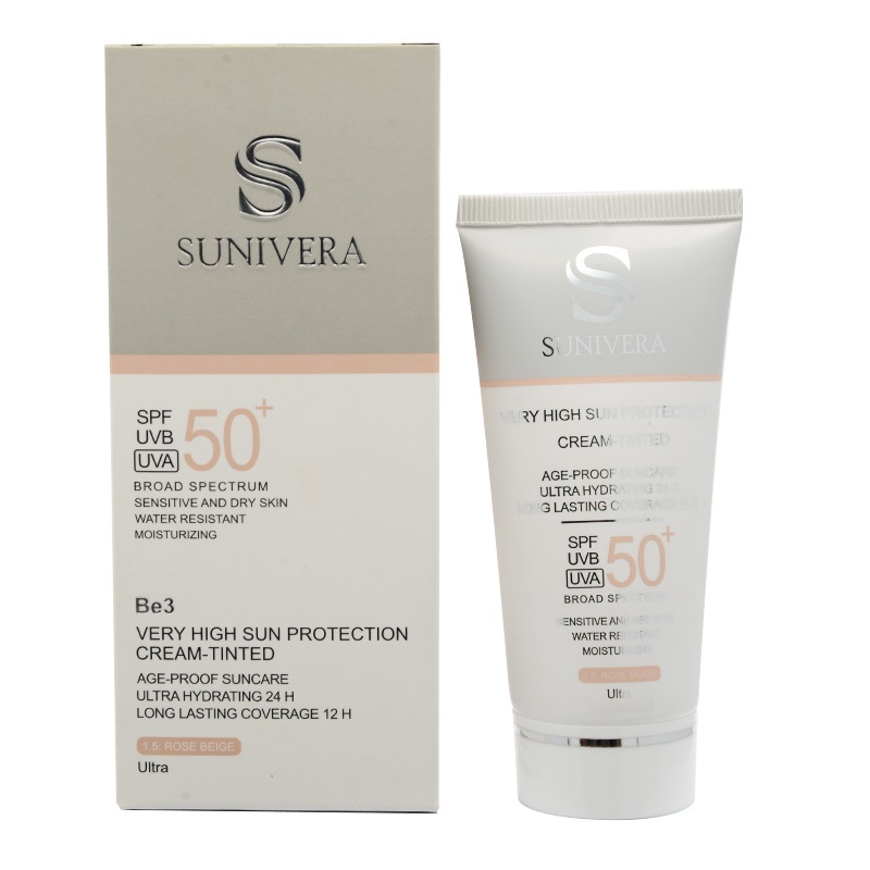 کرم ضد آفتاب پوست خشک رز بژ Spf50 سانیورا 50 میلی لیتر