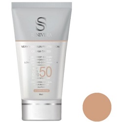 کرم ضد آفتاب بژ تیره پوست چرب و مختلط Spf50 سانیورا 50 میلی لیتر