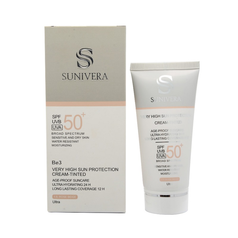 كرم ضد آفتاب پوست خشک بژ روشن SPF 50 سانیورا 50 میلی لیتر