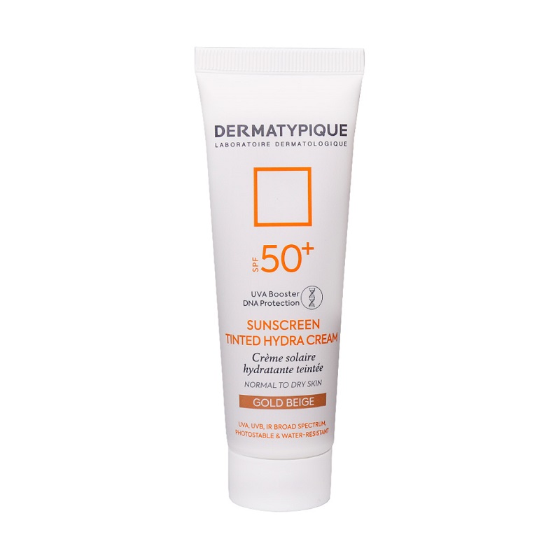ضد آفتاب رنگی بژطلایی پوست خشک SPF50 مدل هیدرا درماتیپیک 50 میلی لیتر