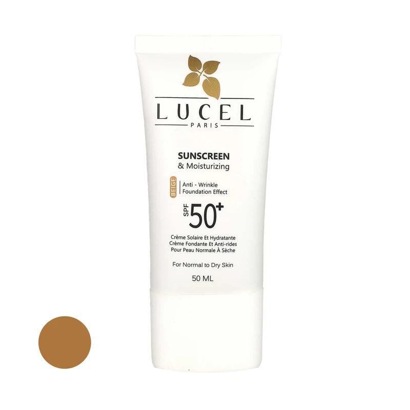 کرم ضد افتاب مناسب انواع پوست فاقد رنگ با SPF 50 لوسل 50 میلی لیتر