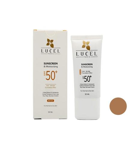ضدآفتاب پوست چرب و مختلط رنگ بژ Spf 50 لوسل 50 میلی لیتر