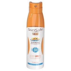 اسپری ضد آفتاب کودک SPF30 سان سیف حجم 150 میلی لیتر