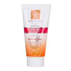 ضد آفتاب و ضد چروک رنگی بژ طبیعی فاقد چربی +SPF50 مای